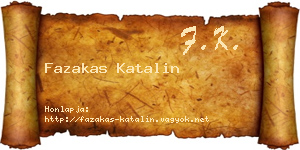 Fazakas Katalin névjegykártya