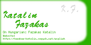 katalin fazakas business card